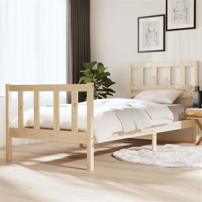 Afbeelding van vidaXL Bedframe massief hout 90x200 cm