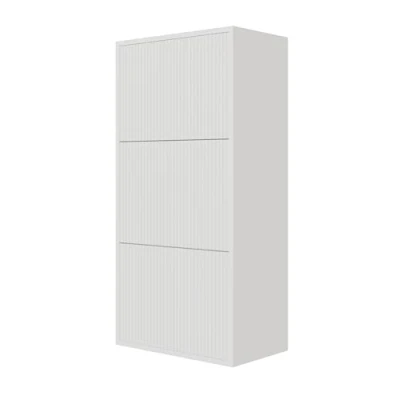 Afbeelding van Selsey VELDIO Schoenenkast drie niveaus wandmontage 50 cm Wit
