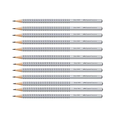 Image de Faber Castell 205044 Grip 2001 Lot de 12 crayons à papier Dureté HB
