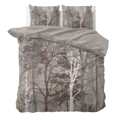 Afbeelding van Dekbedovertrek Lits Jumeaux 240x200 Dreamhouse Katoen Taupe