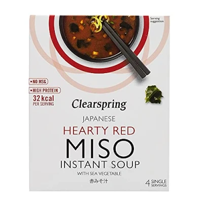 Afbeelding van Clearspring Miso soepschaal, onmiddellijke algen, 10 g, rood