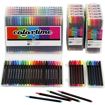Afbeelding van Colortime Fineliner, lijndikte: 0,6 0,7 mm, kleuren assorti, 18dozen