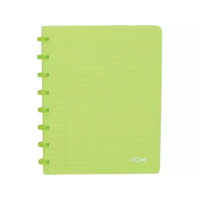 Afbeelding van Atoma Trendy schrift, ft A5, 144 bladzijden, gelijnd, transparant groen schrift