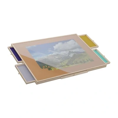 Afbeelding van Relaxdays puzzelbord 4 lades opbergsysteem verstelbaar 1500 stukjes puzzeltafel