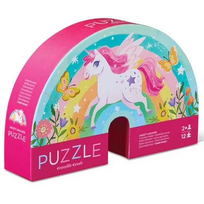 Afbeelding van Crocodile creek mini puzzel lieve eenhoorn 12st