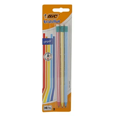 Afbeelding van Potlood Evolution 646 HB met gom blister, 3 stuks