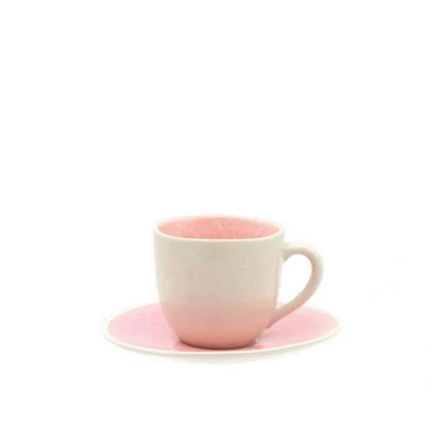 Afbeelding van Rose&amp;tullipani Koffietas En Schotel Rosa Ev6 Roze Keramiek