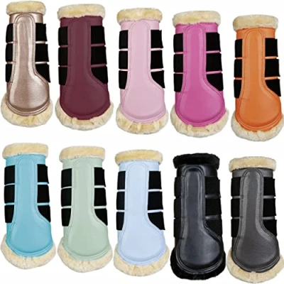 Afbeelding van HKM Beenbeschermers Comfort Premium Fur Zwart M
