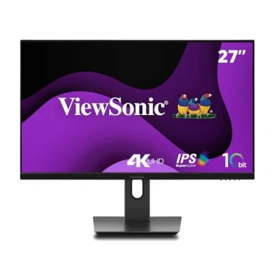 Afbeelding van ViewSonic VG2762 4K 27 inch IPS monitor HDMI x2 DisplayPort ontspiegeld compatibel met VESA 10 bit HDR10 ergonomische Eye ProTech