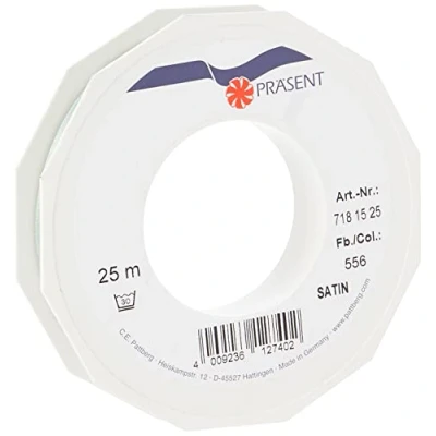 Afbeelding van PRÄSENT 7181525 556 cadeaulint, kunststof, oudgroen, 25 m x 15 mm, meter