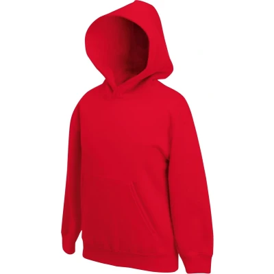 Afbeelding van Fruit of the Loom Ss106b Sweatshirt met capuchon voor jongens (1 stuk), Rood (Rood)