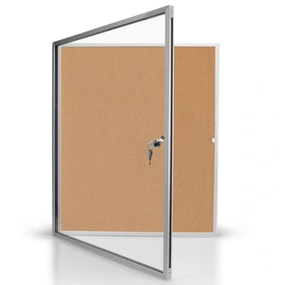 Afbeelding van Binnenvitrine magnetoplan SP kurk, met acrylglas, 4 x A4