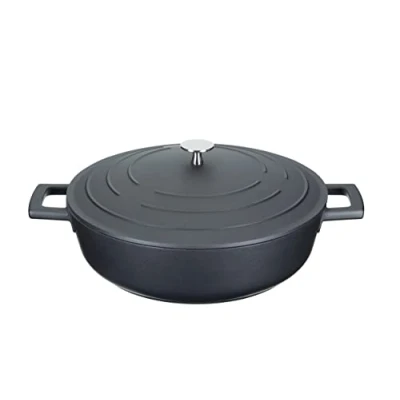 Afbeelding van MasterClass Cast aluminium 4L Shallow braadpan met deksel