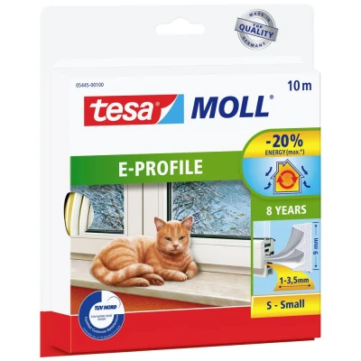 Afbeelding van tesa E PROFILE 05445 00100 00 Afdichtingstape tesamoll Wit (l x b) 10 m 9 mm 1 stuk(s)