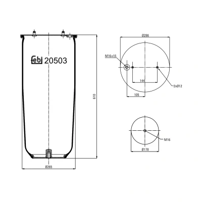 Afbeelding van Febi Bilstein Veerbalg 20503