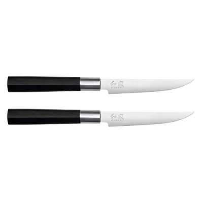 Afbeelding van Kai Wasabi Black steakmessenset 2 delig Kunststof Daido staal