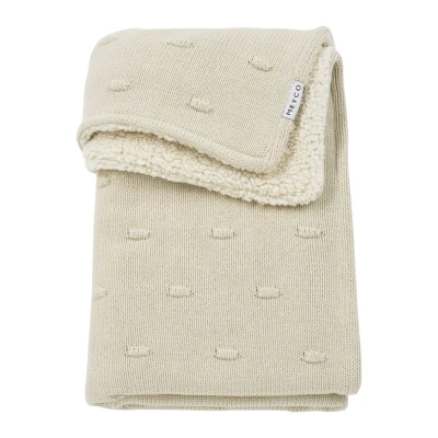 Afbeelding van Meyco Baby Knots ledikant deken soft sand 100x150cm