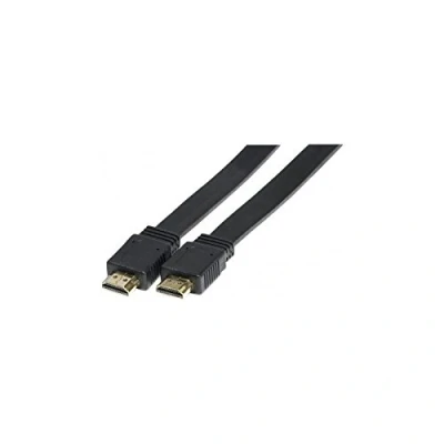 Afbeelding van Exertis Connect Hoge snelheid HDMI platte kabel, verguld, St. A / A, zwart, 2,0 m kabel voor (2 m, HDMI), Videokabel