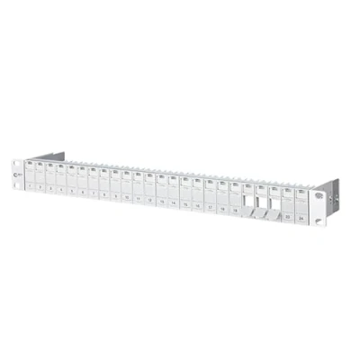Afbeelding van Metz Connect 130920 00 E 24 poorten Netwerkpatchpaneel 483 mm (19) Zonder connectoren 1 HE Grijs