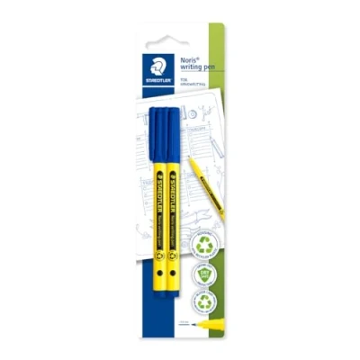 Afbeelding van Staedtler Noris 307 3 BK2 Fineliner Blauw 0.6 mm 2 stuk(s)