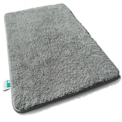 Afbeelding van casa pura Badmat, hoogpolig, zacht, pluizig, shaggy look, antislip, wasbaar, getest op schadelijke stoffen, 16 kleuren en 6 maten, donkergrijs, 80 x 150 cm