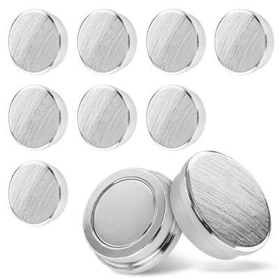 Afbeelding van Poppstar 10 x schijfmagneten, diameter 30 mm, hoogte 9 extra sterk, hechtkracht tot 22 kg, zilverkleurig