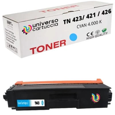 Afbeelding van Universocartuccia® toner compatibel met Brother TN 423 TN421 MFC L8690CDW L8900CDW HL L8260CDW L8360CDW DCP L8410CDW (CYAN)