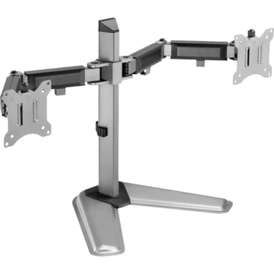 Afbeelding van My Wall HL 56 2 L Monitorvoet voudig 43,2 cm (17) 81,3 (32) Zilver In hoogte verstelbaar, Draaibaar
