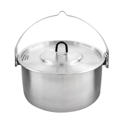 Afbeelding van Tatonka Kettle II Outdoor kookpan van roestvrij staal met volumeregeling en deksel zeeffunctie 2,5 liter Ø 20 x 10,5 cm