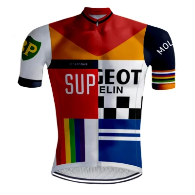 Afbeelding van Retro Wielershirt Eddy Le Cannibale REDTED L