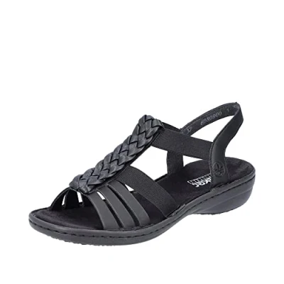 Afbeelding van Rieker dames 60809 sandaal, Schwarz, 39 EU