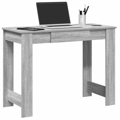 Afbeelding van vidaXL Bureau 100x45x75 cm bewerkt hout grijs sonoma eikenkleurig