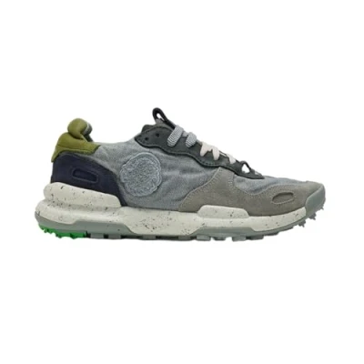 Afbeelding van Satorisan Chacrona Linen Casual Sneakers Mannen Vintage Leer en linnen Kleur Vergri Blue Maat 45