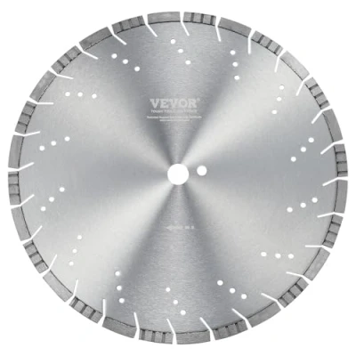 Image de VEVOR Disque à Tronçonner Diamanté 400mm Dents Inclinées 12mm pour Scie Béton
