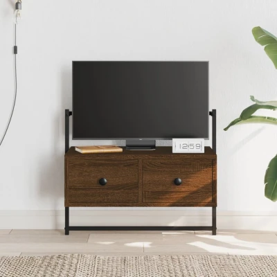 Afbeelding van Tv meubel wandgemonteerd 60,5x30x51 cm hout bruin eikenkleur