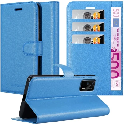 Afbeelding van Cadorabo Hoesje geschikt voor Realme GT / Neo 2T Q3 PRO in PASTEL BLAUW Beschermhoes met magnetische sluiting, standfunctie en kaartvakje Book Case Cover Etui