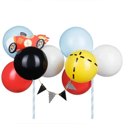 Afbeelding van Partydeco Ballon Cake Topper Race Auto (29 cm) (Robin)