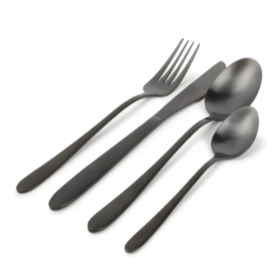 Afbeelding van Fine Dining&amp;living Bestekset Slim 24 delig Mat Zwart
