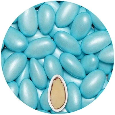 Image de EinsSein 0,5kg Dragees bapteme amande Conchiglia bleu clair perle dragées baptême communion amandes feter et recevoir fêter de fete couleur pas cher aux bombe tag voir mes etui contenant boite a