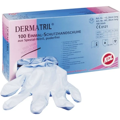 Afbeelding van KCL Dermatril 740 7 100 stuk(s) Nitril Wegwerphandschoen Maat (handschoen): 7, S