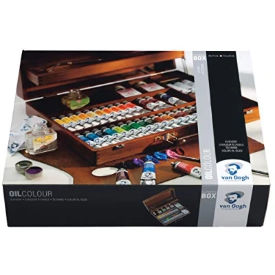 Afbeelding van van Gogh Olieverf kist Superior met 32 kleuren in tubes 20 ml + 2 60 accessoires