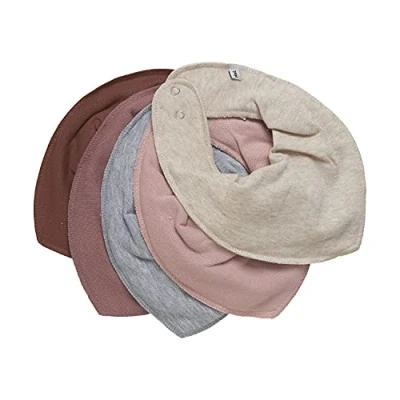 Image de PIPPI Lot de 5 bavoirs triangulaires unisexes pour bébé Bois brute