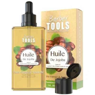 Afbeelding van jojoba olie, 100% zuiver, natuurlijk en koudgeperst, gezicht, lichaam, haar, baard, nagels, 80 ml