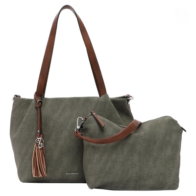 Afbeelding van Emily &amp; Noah ELKE SET Schoudertas, Dames, Maat: One Size, Oliv cognac