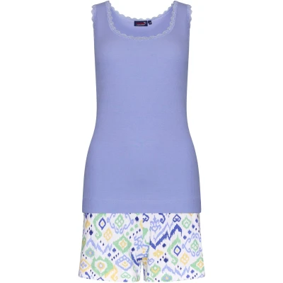 Afbeelding van Dames Shortama Rebelle Ikat Lila Bio Katoen Maat 36