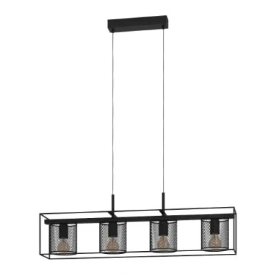 Afbeelding van EGLO Catterick Hanglamp E27 91 cm Zwart