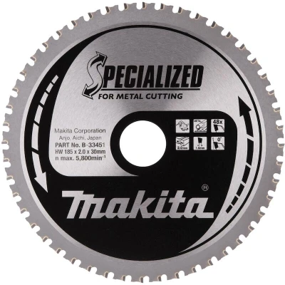 Afbeelding van MAKITA B 33451 zaagblad SPECIALIZED metaal 185x30x48T