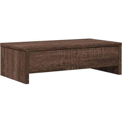 Afbeelding van vidaXL Monitorstandaard met lades 50x27x15 cm hout bruin eikenkleurig
