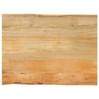Afbeelding van Tafelblad met natuurlijke rand 80x60x3,8 cm massief mangohout