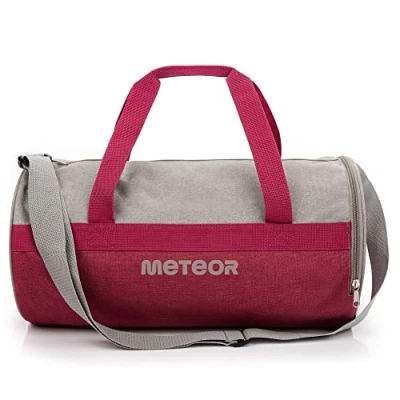 Afbeelding van Sporttas Sport Bag ideaal voor Fitness Sportschool Dames en Heren Reistas (20L, Paars/grijs)